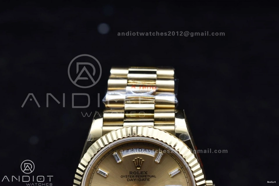 DayDate Bracelet 904L Gain President Steel GMF 40 YG Diamond Gold Markers A3255 Dial Weight V2 On 0111